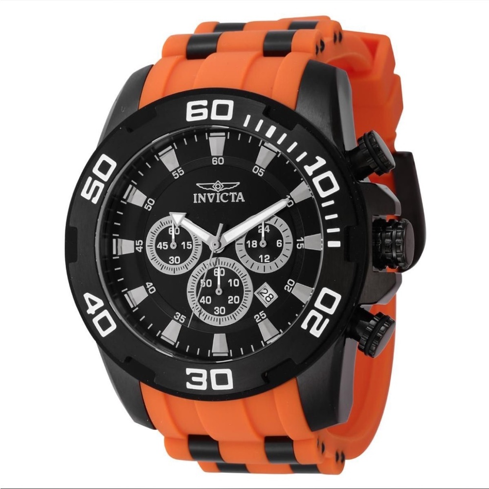 Invicta Pro Diver SCUBA 50mm Orange Black Chronograph Men’s Watch – New